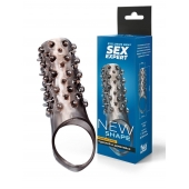 Дымчатая насадка на пенис с шипами и выпуклостями - 12,5 см. - Sex Expert - в Одинцово купить с доставкой