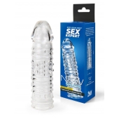 Прозрачная закрытая насадка на пенис - 17 см. - Sex Expert - в Одинцово купить с доставкой