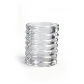 Прозрачная сквозная насадка на пенис с ребрышками - Sex Expert - в Одинцово купить с доставкой