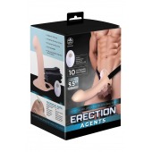Телесный полый страпон с вибрацией Erection Agents - 24,1 см. - NMC - купить с доставкой в Одинцово