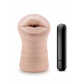 Телесный мастурбатор-ротик Nicole Vibrating Masturbator - Blush Novelties - в Одинцово купить с доставкой
