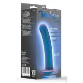 Синяя насадка с гладкой поверхностью Surrender 5.75 Inch Intermediate Pegging Dildo - 14,6 см. - Blush Novelties - купить с доставкой в Одинцово