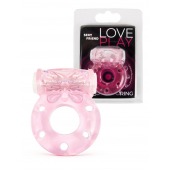 Розовое эрекционное виброкольцо с бабочкой - 1137 - в Одинцово купить с доставкой