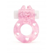 Розовое эрекционное виброкольцо в форме зайчика - 1137 - в Одинцово купить с доставкой