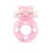 Розовое эрекционное виброкольцо в форме мишки - 1137 - в Одинцово купить с доставкой