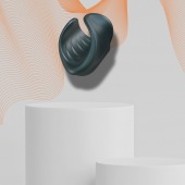 Серый сквозной мастурбатор с вибрацией Manwan Starter - Manwan - в Одинцово купить с доставкой