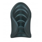 Серый сквозной мастурбатор с вибрацией Manwan Starter - Manwan - в Одинцово купить с доставкой