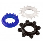 Набор из 3 эрекционных колец разного цвета и рельефа - Boys of Toys - в Одинцово купить с доставкой