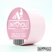 Розовый скотч для фиксации Non-Sticky Bondage Tape - 15 м. - Intoyou - купить с доставкой в Одинцово