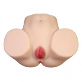 Телесный мастурбатор с 2 любовными отверстиями Olivia - Baile - в Одинцово купить с доставкой