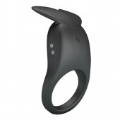 Черное перезаряжаемое виброкольцо Carlton - Baile - в Одинцово купить с доставкой