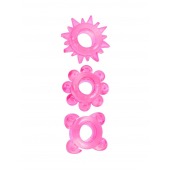 Комплект из 3 розовых эрекционных колец - Erowoman-Eroman - в Одинцово купить с доставкой