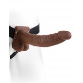 Полый мужской фаллопротез Hollow Strap-On with Balls - 24 см. - Pipedream - купить с доставкой в Одинцово