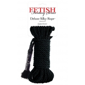 Черная веревка для фиксации Deluxe Silky Rope - 9,75 м. - Pipedream - купить с доставкой в Одинцово