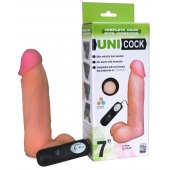 Фаллическая насадка Харнесс UNICOCK 7  с вибрацией - 19 см. - LOVETOY (А-Полимер) - купить с доставкой в Одинцово
