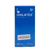 Классические презервативы Unilatex Natural Plain - 12 шт. + 3 шт. в подарок - Unilatex - купить с доставкой в Одинцово