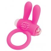 Розовое эрекционное виброкольцо A-toys с ушками - A-toys - в Одинцово купить с доставкой