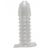 Гелевая прозрачная насадка c шипами - 12 см. - Toyfa Basic - в Одинцово купить с доставкой