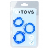 Набор из 3 синих эрекционных колец A-toys - A-toys - в Одинцово купить с доставкой