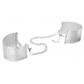 Серебристые наручники-браслеты Desir Metallique Handcuffs - Bijoux Indiscrets - купить с доставкой в Одинцово