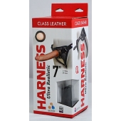 Насадка-фаллоимитатор на кожаных трусиках Harness Ultra Realistic 7  - 18 см. - LOVETOY (А-Полимер) - купить с доставкой в Одинцово
