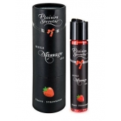 Массажное масло с ароматом клубники Huile de Massage Gourmande Fraise des Bois - 59 мл. - Plaisir Secret - купить с доставкой в Одинцово