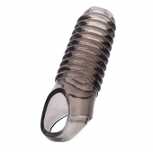 Дымчатая насадка с рёбрышками и подхватом мошонки ToyFa XLover - 12,5 см. - ToyFa - в Одинцово купить с доставкой