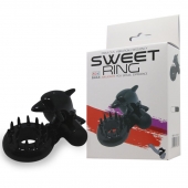 Чёрное эрекционное виброкольцо Sweet Ring с дельфинчиком - Baile - в Одинцово купить с доставкой