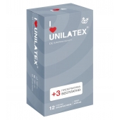 Презервативы с рёбрами Unilatex Ribbed - 12 шт. + 3 шт. в подарок - Unilatex - купить с доставкой в Одинцово