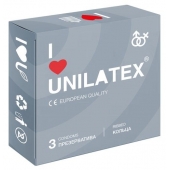 Презервативы с рёбрами Unilatex Ribbed - 3 шт. - Unilatex - купить с доставкой в Одинцово
