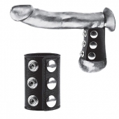Утяжка на пенис на кнопочках 100% PVC STRAP WITH METAL SNAP - BlueLine - купить с доставкой в Одинцово