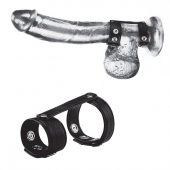 Утяжка на пенис с клёпками Duo Snap Cock And Ball Ring - BlueLine - купить с доставкой в Одинцово