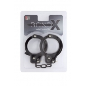 Чёрные наручники из листового металла BONDX METAL CUFFS BLACK - Dream Toys - купить с доставкой в Одинцово