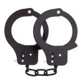 Чёрные наручники из листового металла BONDX METAL CUFFS BLACK - Dream Toys - купить с доставкой в Одинцово