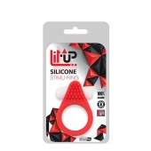 Красное эрекционное кольцо LIT-UP SILICONE STIMU RING 1 RED - Dream Toys - в Одинцово купить с доставкой
