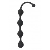 Чёрная анальная цепочка SEE YOU FOUR BEADS ANAL - 24 см. - Dream Toys
