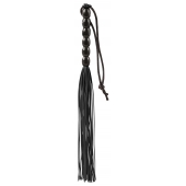 Чёрная мини-плеть из резины Rubber Mini Whip - 22 см. - Blush Novelties - купить с доставкой в Одинцово