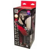 Пояс харнесс премиум класса WOMAN SIMPLEX(S) с 3 черными насадками - LOVETOY (А-Полимер) - купить с доставкой в Одинцово
