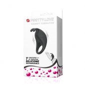 Чёрное эрекционное кольцо с вибрацией Rabbit Vibrator - Baile - в Одинцово купить с доставкой
