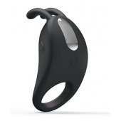 Чёрное эрекционное кольцо с вибрацией Rabbit Vibrator - Baile - в Одинцово купить с доставкой
