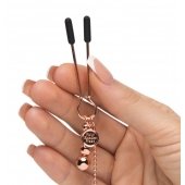 Золотистые зажимы для сосков и клитора All Sensation Nipple and Clitoral Chain - Fifty Shades of Grey - купить с доставкой в Одинцово