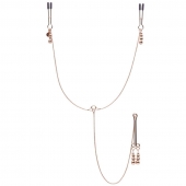 Золотистые зажимы для сосков и клитора All Sensation Nipple and Clitoral Chain - Fifty Shades of Grey - купить с доставкой в Одинцово