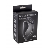Чёрное эрекционное кольцо с анальной пробкой Button Anal Plug - Lola Games - в Одинцово купить с доставкой