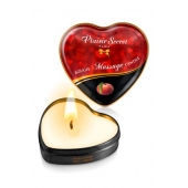 Массажная свеча с ароматом персика Bougie Massage Candle - 35 мл. - Plaisir Secret - купить с доставкой в Одинцово