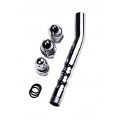 Металлический анальный душ с тремя насадками - ToyFa - купить с доставкой в Одинцово