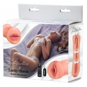 Двусторонний мастурбатор с вибропулей Satisfaction Lucky charm - Lola Games - в Одинцово купить с доставкой