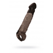 Чёрная насадка на пенис Tс подхватом - 19,5 см. - ToyFa - в Одинцово купить с доставкой