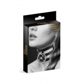Чёрный тройной чокер с большим кольцом - Bijoux Pour Toi - купить с доставкой в Одинцово