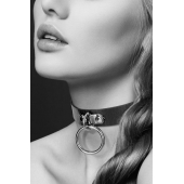 Узенький ошейник из полиуретана с кольцом - Bijoux Pour Toi - купить с доставкой в Одинцово