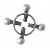 Серебристые зажимы для сосков на винтах - ToyFa - купить с доставкой в Одинцово